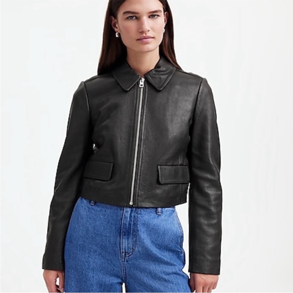 Madewell Shrunken Leather Jacket NWT